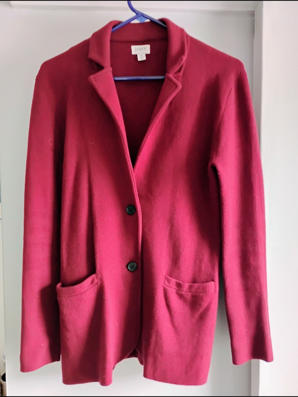 J. Crew Women's Burgundy Sweater Blazer